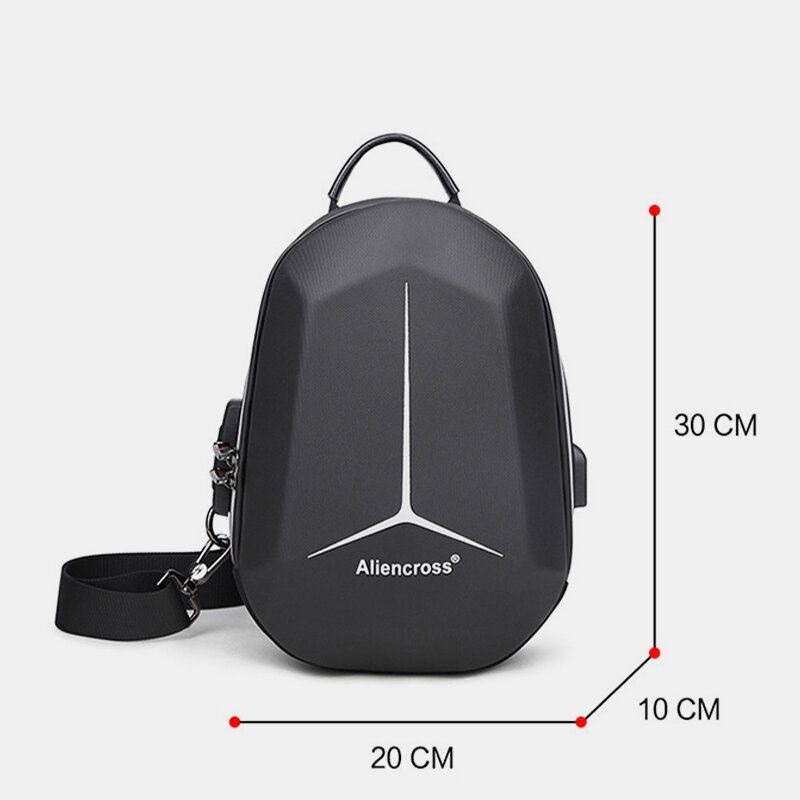Męska Torba O Dużej Pojemności Do Ładowania Usb Wielowarstwowa Wodoodporna Torba Crossbody Torba Na Klatkę Piersiową Torba Na Ramię