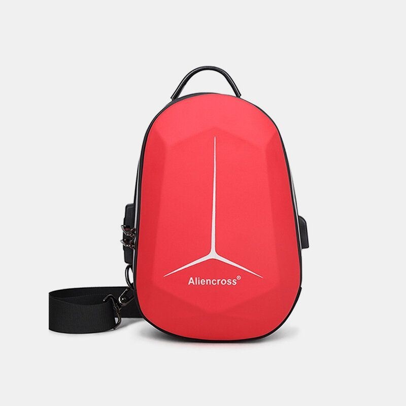 Męska Torba O Dużej Pojemności Do Ładowania Usb Wielowarstwowa Wodoodporna Torba Crossbody Torba Na Klatkę Piersiową Torba Na Ramię