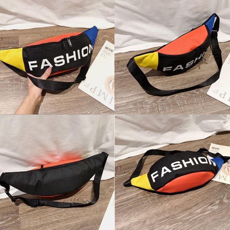 Męska Torebka Na Klatkę Piersiową W Stylu Unisex Oxford W Kolorze Patchworku