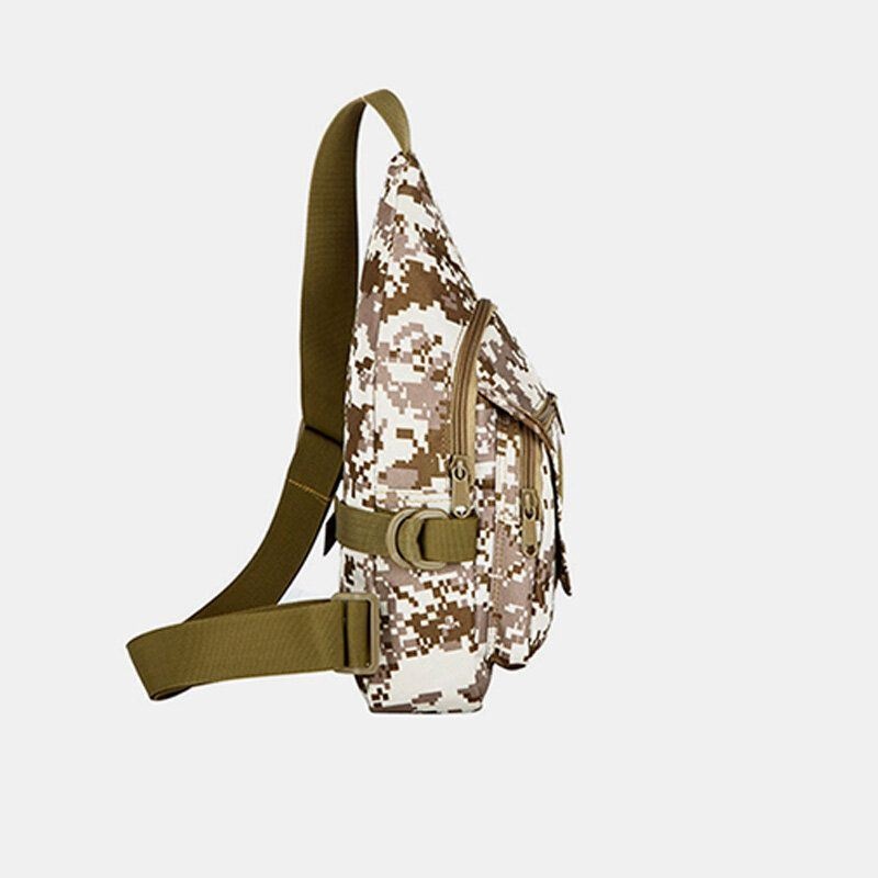 Męska Wodoodporna Wielo-kieszeniowa Torba Typu Oxford Sling Crossbody Bag Torba Na Klatkę Piersiową Sling Bag