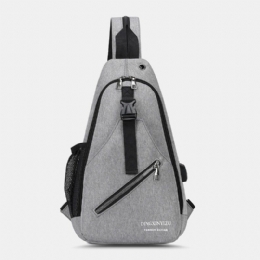 Męskie Wielofunkcyjne Wodoodporne Słuchawki Usb Z Otworem Na Słuchawki Torby Na Klatkę Piersiową Plecak Torba Na Ramię Torby Crossbody