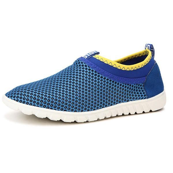 Big Size Men Casual Sport Shoes Mieszkania Wygodne Oddychające Siatkowe Hollow Out Athletic Shoes