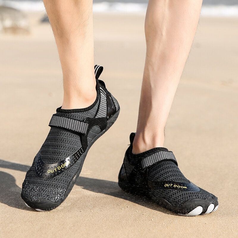 Mężczyźni Outdoor Fabric Mesh Antypoślizgowe Szybkoschnące Buty Do Nurkowania Na Plaży