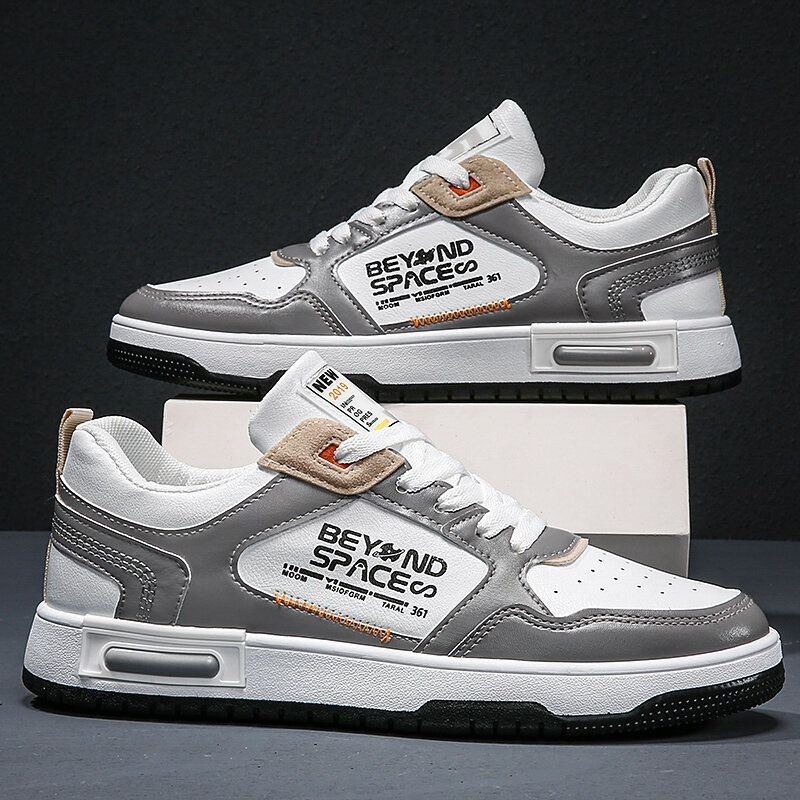 Mężczyźni Stylowe Antypoślizgowe Oddychające Wzory Łączenie Casual Board Shoes Sneakers