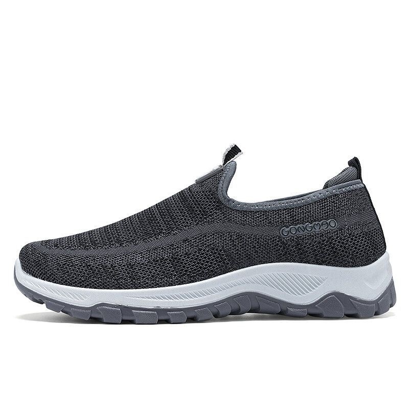 Męska Oddychająca Tkanina Wygodna Miękka Podeszwa Slip On Old Peking Casual Running Shoes
