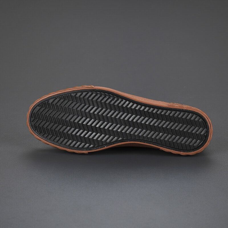 Męska Skóra Z Mikrofibry Wygodna Antypoślizgowa Gumka Casual Sneakers
