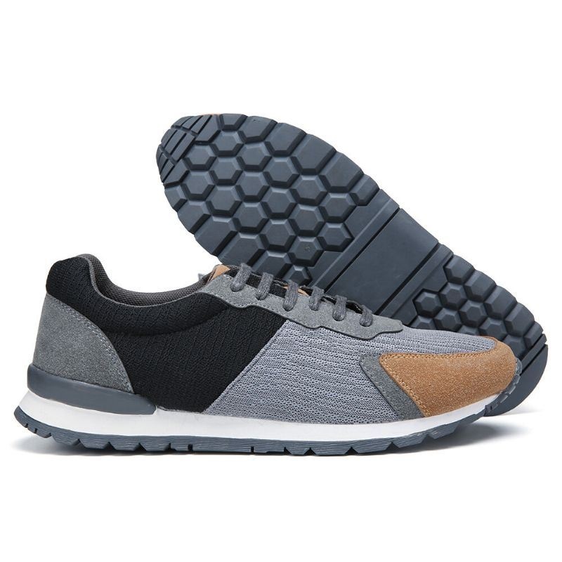 Męskie Colorblock Mesh Splicing Oddychające Sportowe Casual Forrest Sneakers