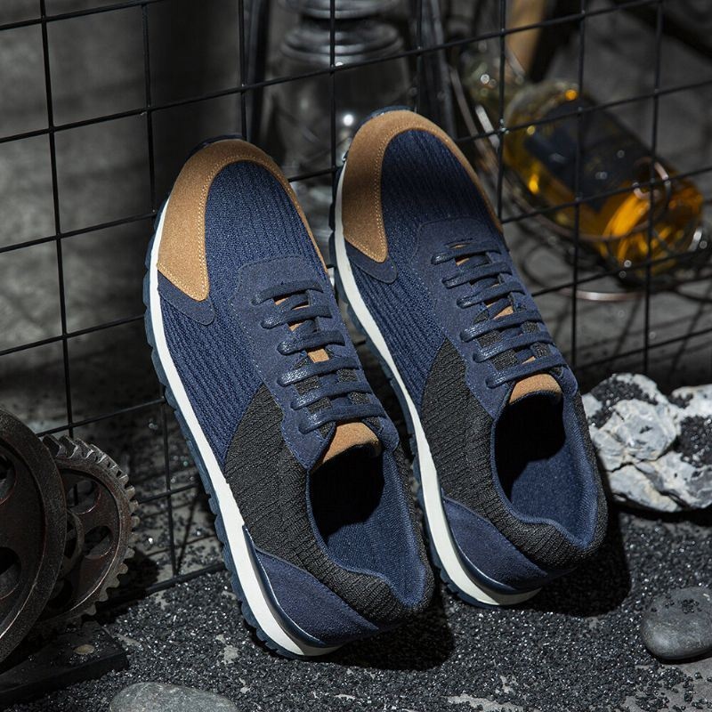 Męskie Colorblock Mesh Splicing Oddychające Sportowe Casual Forrest Sneakers
