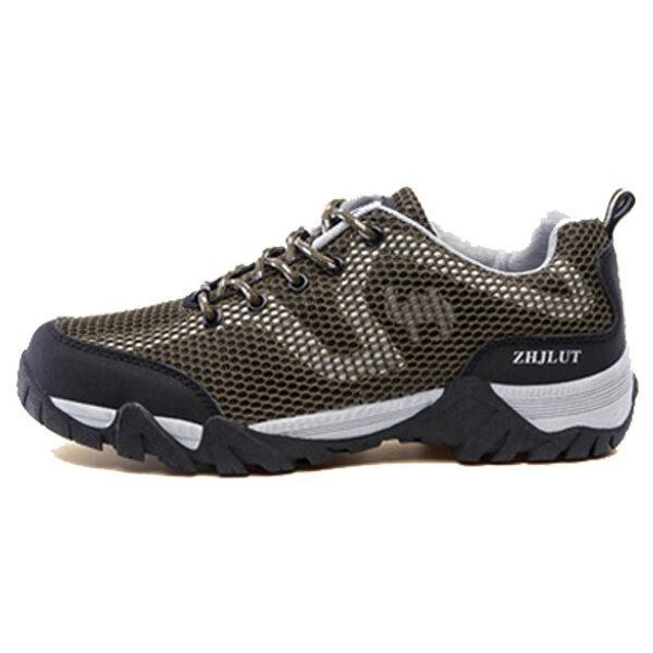 Męskie Duże Rozmiary Unisex Outdoor Lace Up Buty Sportowe Oddychające Buty Turystyczne