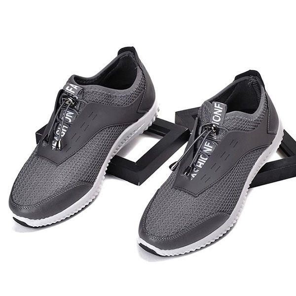 Męskie Oddychające Siatkowe Regulowane Sznurowane Buty Sportowe