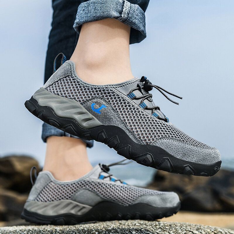 Męskie Siatkowe Oddychające Antypoślizgowe Miękkie Buty Sportowe Na Świeżym Powietrzu