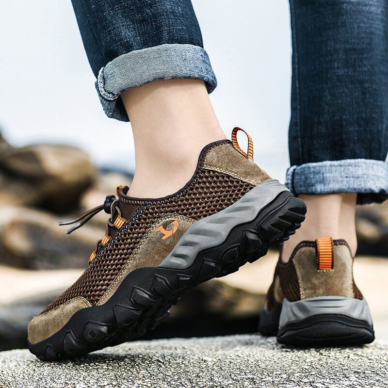 Męskie Siatkowe Oddychające Antypoślizgowe Miękkie Buty Sportowe Na Świeżym Powietrzu