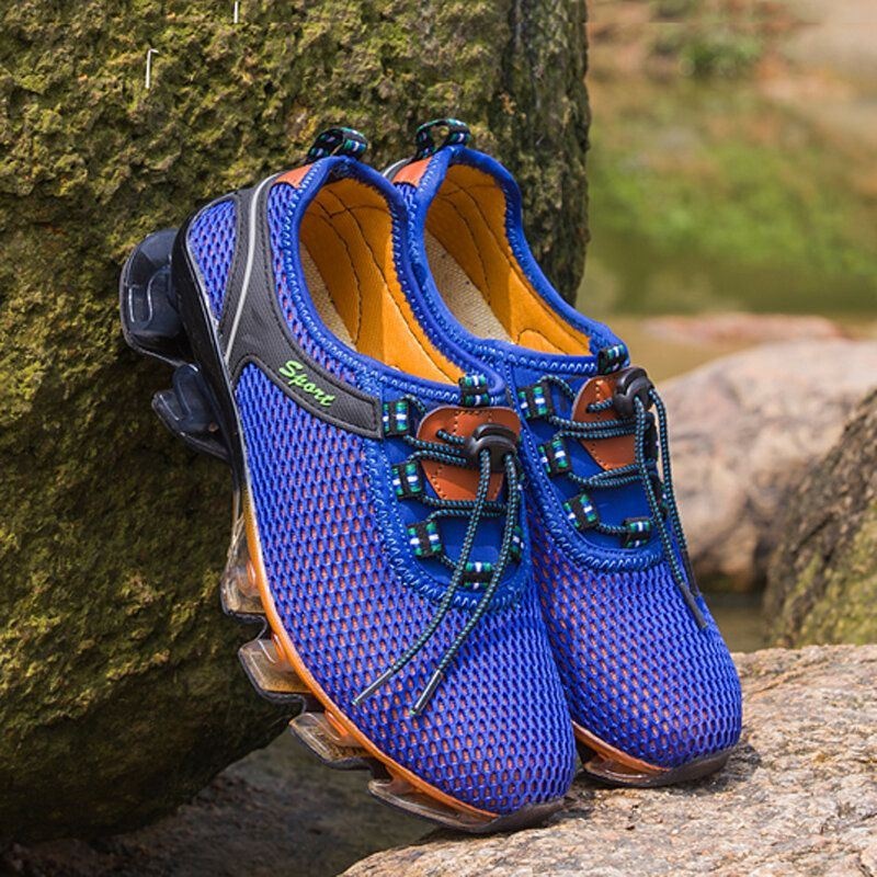 Męskie Siatkowe Oddychające Miękkie Dno Antypoślizgowe Gumka Wspinaczkowa Casual Outdoor Shoes