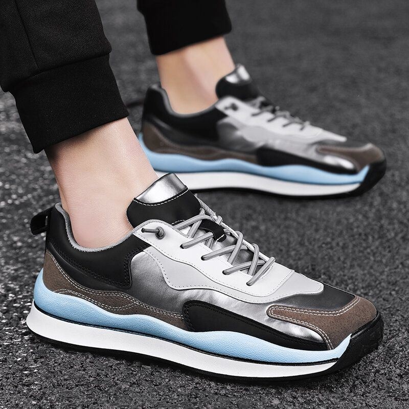 Męskie Stylowe Kolorowe Blokujące Sportowe Buty Na Co Dzień W Lesie
