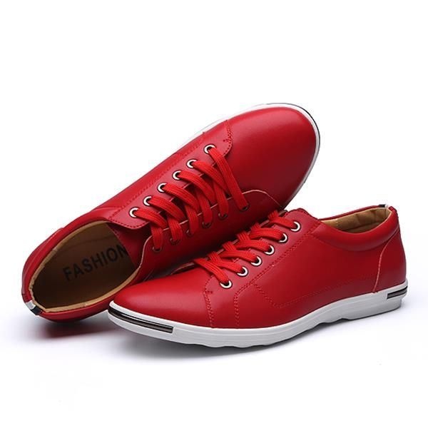Męskie Zasznurowane Buty Z Okrągłym Noskiem Z Okrągłym Noskiem I Oksfordzie